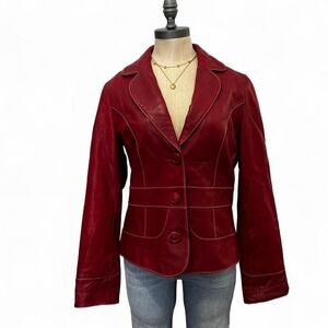 Vintage Red Wilson's leather jacket